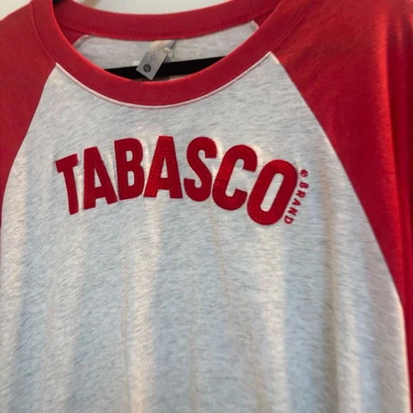 Next Level Apparel Red and Gray Raglan Tee - Picture 2 of 5